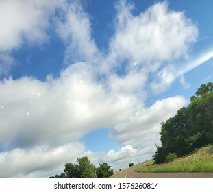 Central East Texas Sky Filled With Fluffy Clouds 