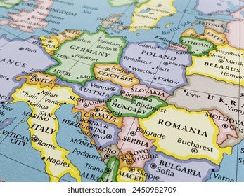 Central Europe, Germany, Austria, Switzerland, Czech Republic, Hungary. Rich history, diverse cultures. Berlin, Vienna, Zurich, Prague, Budapest. Alps, Danube. - Powered by Shutterstock