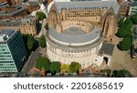 Central Library of Manchester from above - drone photography