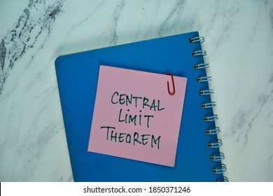 Central Limit Theorem Write On Sticky Note Isolated On Wooden Table.