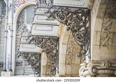 Central Market, Spanish city of Valencia, Mediterranean architecture - Shutterstock ID 229201039