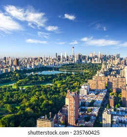 Central Park Aerial View, Manhattan, New York;