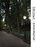 central park at dusk