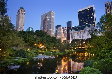 Central Park and Manhattan Skyline. Image of the midtown Manhattan skyline taken from Central Park, New York City.