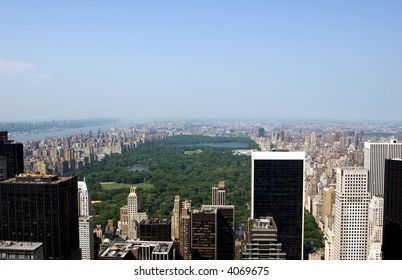 Central Park And Manhattan Viewed From Above