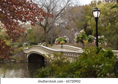 Central Park New York City - Bow Bridge In Autumn