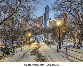 Central Park, New York City Winter Snow 