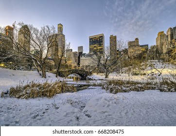 Central Park, New York City Winter Snow 