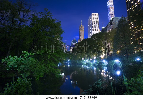 Central Park Night Stock Photo 747483949 | Shutterstock