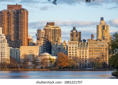 Central Park Reservoir At Sunset 