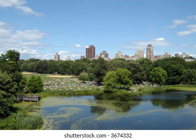 Central Park, With Turtle Pond And Great Lawn