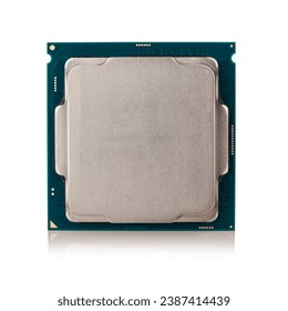 Central processing unit CPU computer server motherboard socket computer components isolated on white background close-up