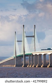 Central Span Of New Severn Bridge Carrying The M4 Motorway Connection To Wales