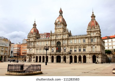 Central Square In La Coruna, Spain