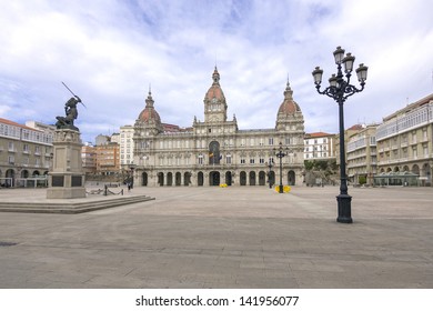 Central Square In La Coruna, Spain