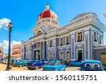 Central square wit red dome palace, Cienfuegos, Cuba