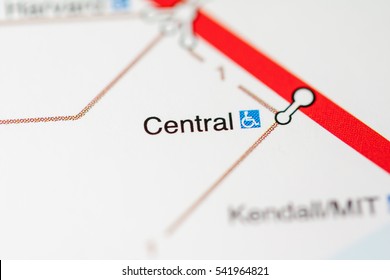 Central Station. Boston Metro Map.