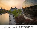 the centre of the City of Ottawa along the Rideau Canal