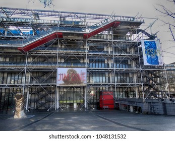 Centre Georges Pompidou Paris - Finger Sculpture By Cesar - Jim Dine Ad- March 2018