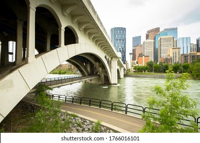 Centre Street Bridge Looking Into Downtown Calgary