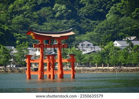 The centuries-old Itsukushima Shrine (Itsukushima Jinja) on Miyajima island. The shrine is known worldwide for its iconic 