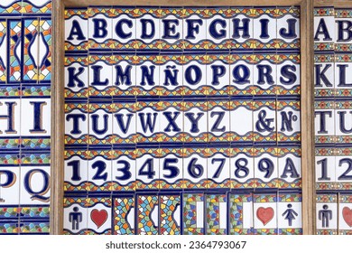 Ceramic alphabet tiles, a beautiful fusion of art and language - Shutterstock ID 2364793067