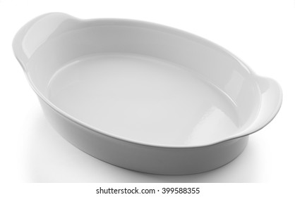 Ceramic Baking Dish, Isolated On White