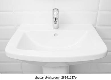 Ceramic Bathroom Sink Isolated On White Background