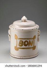 Ceramic Cookie Jar On A Neutral Background