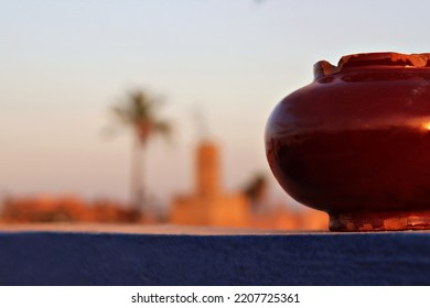 Ceramic cup with Marrakech view - Shutterstock ID 2207725361