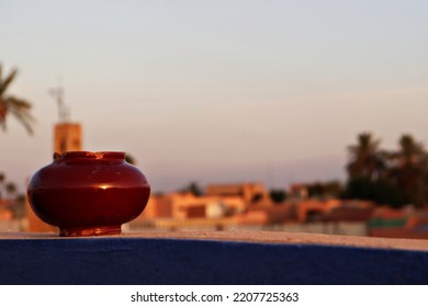 Ceramic cup with Marrakech view - Shutterstock ID 2207725363