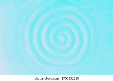 Ceramic dish  spiral pattern  Ceramic dish  circular vibrations  Aqua color turquoise background