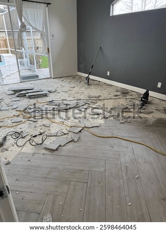 Ceramic Floor Tile Demo in Progress