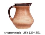 Ceramic jug isolated on white background. Clipping path included.