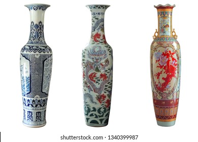 Ceramic Porcelain vase  isolated on White background