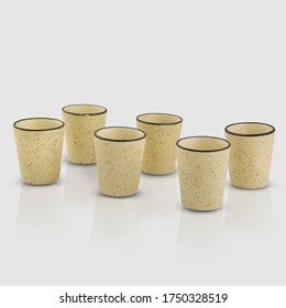 Ceramic Shot Glass Isolated Image White