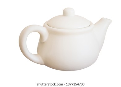 Ceramic teapot with white background image