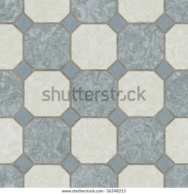 Ceramic Tile Kitchen Floor Seamless Texture Stock Photo