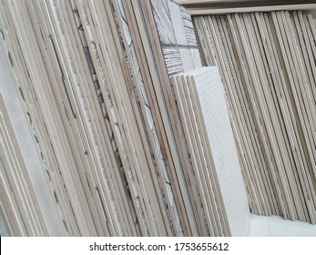 ceramic tiles samples pattern in industrial lab