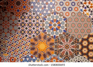 Hexagon Ceramic Tiles Texture And Background PPT template 93 ...