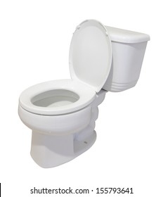 Ceramic toilet isolated on white background.