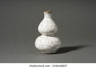 Ceramic Vase Of The Song Dynasty In China.
It Is A White Porcelain With Calabash Design