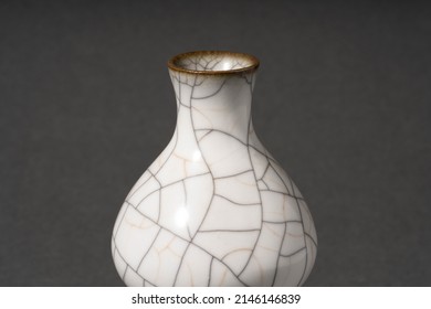 Ceramic Vase Of The Song Dynasty In China.
It Is A White Porcelain With Calabash Design