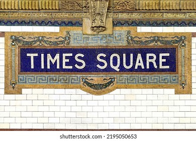 Ceramic Vintage Sign New York City Times Square Subway