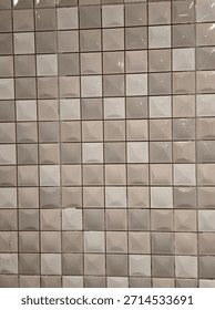 Ceramic wall tiles with clean surface texture, suitable for interior design, bathroom, kitchen, or architectural background use