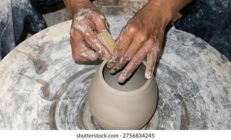 The ceramics making process. Making ceramics involves the following main steps: clay preparation, shaping, drying, bisque firing, glazing, and final firing. Forming techniques include pinching, coiling, slab rolling, or throwing.