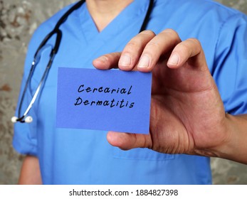 Cercarial Dermatitis inscription on the sheet. - Shutterstock ID 1884827398
