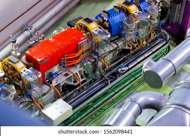 CERDANYOLA DEL VALLES, SPAIN - JUNE 29, 2019: Design Of Accelerator Tunnel At ALBA Synchrotron Light Source