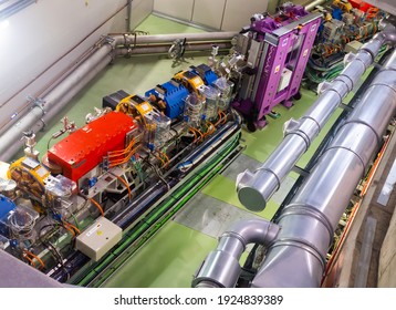 CERDANYOLA DEL VALLES, SPAIN - JUNE 29, 2019: Design Of Accelerator Tunnel At ALBA Synchrotron Light Source