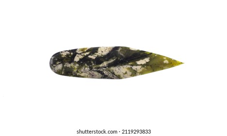 Ceremonial Jade Dagger Isolated On White Background